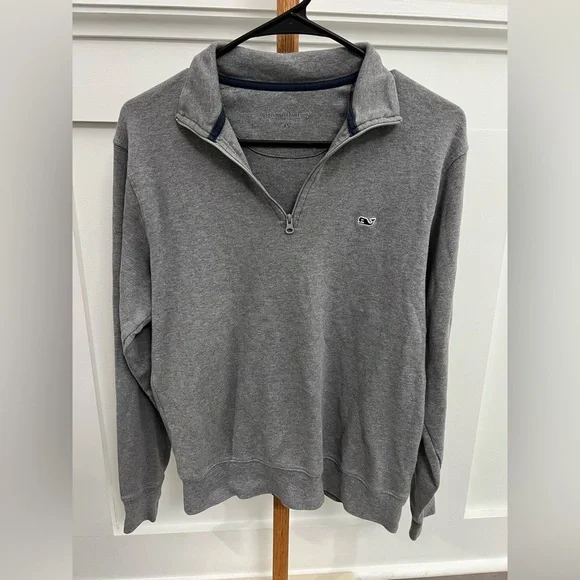 Vineyard Vines Gray Zip Up Sweater Classic Style Mens sz XS - Picture 1 of 6